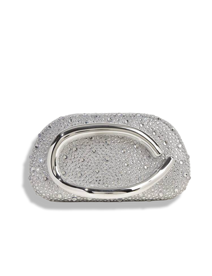 ORA clutch sparkle silver