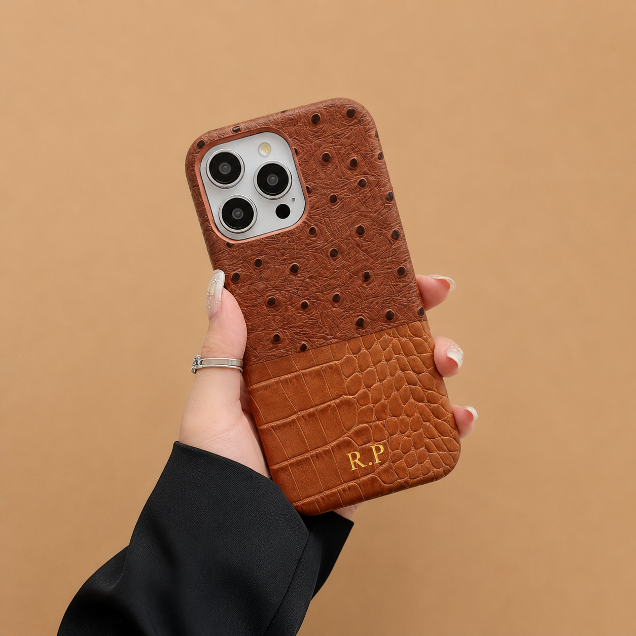 Ostrich-Leather brown