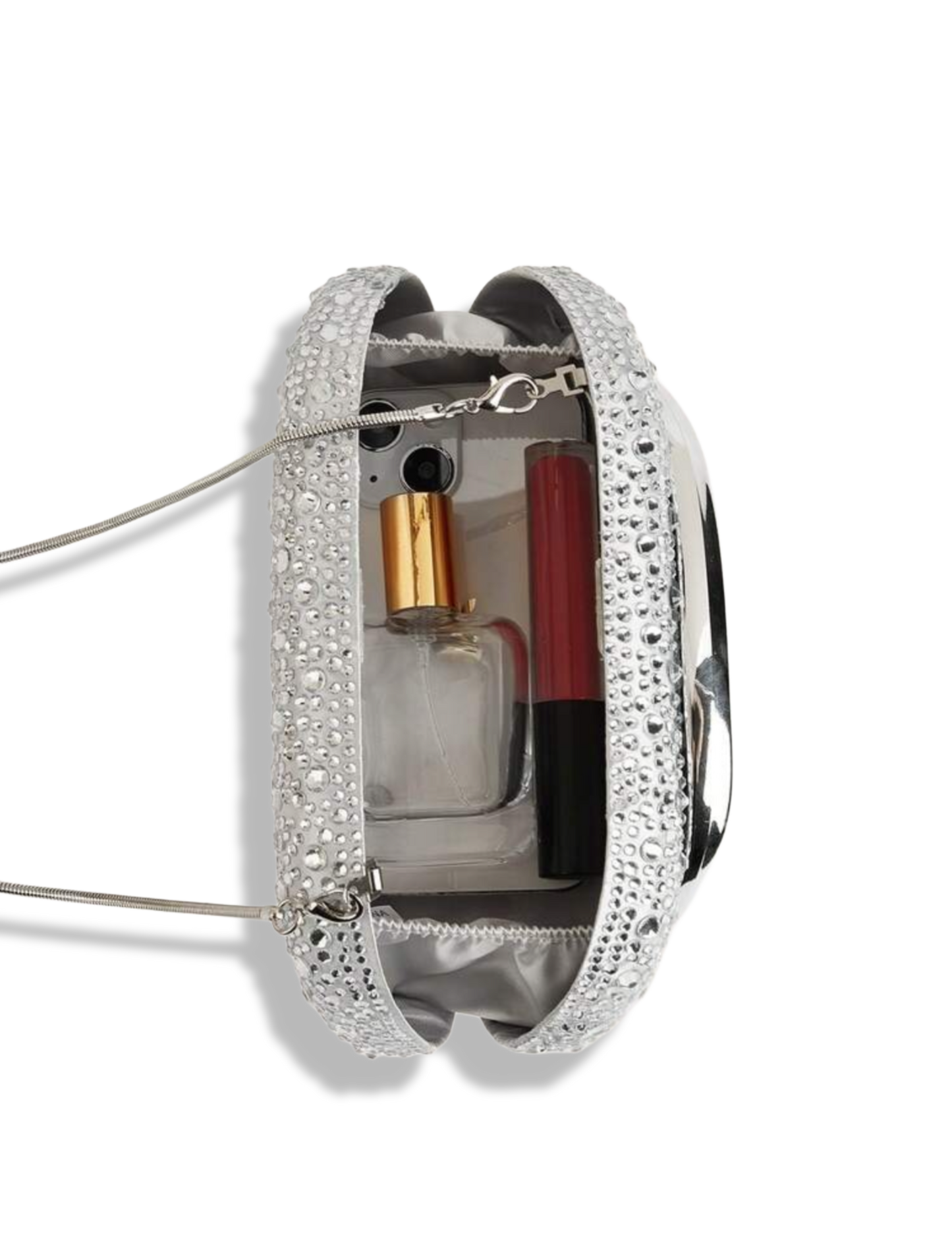 ORA clutch sparkle silver