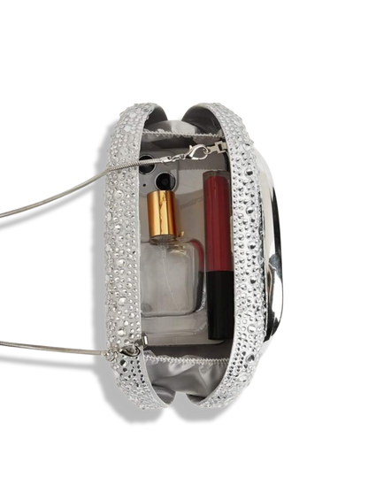ORA clutch sparkle silver