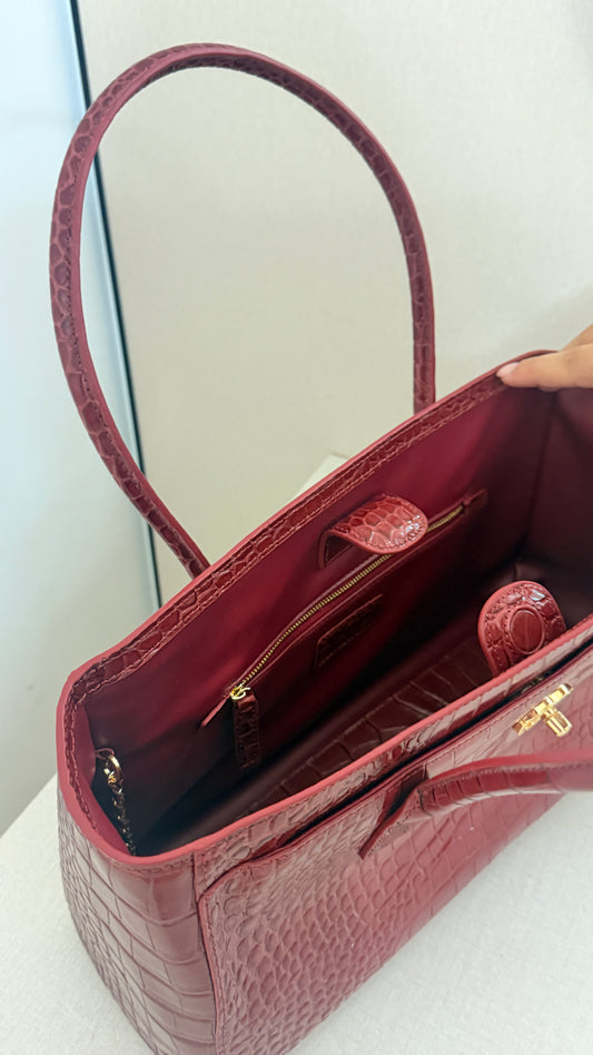 Croco Tote bag red