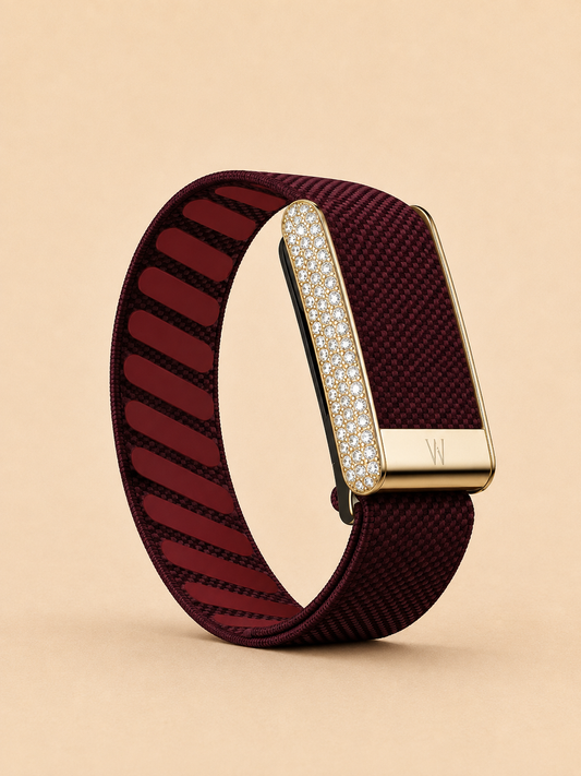Sparkle whoop5 gold metal burgundy